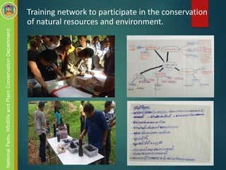 NationalParks,WildlifeandPlantConservationDepartment
Training network to participate in the conservation
of natural resources and environment.
 
