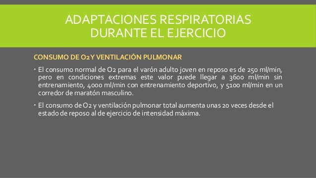 Adaptaciones pulmonares durante el ejercicio