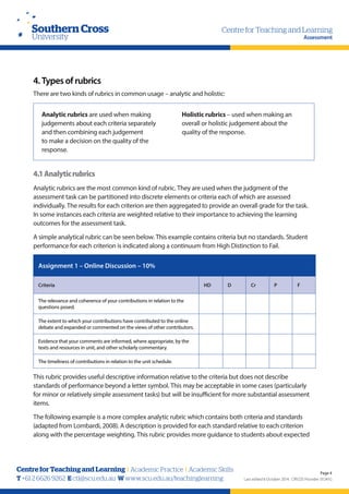 13. using rubrics in student assessment | PDF