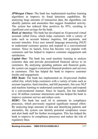 THE IMPACT OF ARTIFICIAL INTELLIGENCE AND MACHINE LEARNING ON BANKING ...