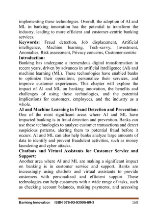 THE IMPACT OF ARTIFICIAL INTELLIGENCE AND MACHINE LEARNING ON BANKING ...