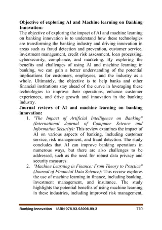 THE IMPACT OF ARTIFICIAL INTELLIGENCE AND MACHINE LEARNING ON BANKING ...