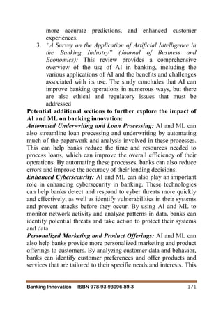 THE IMPACT OF ARTIFICIAL INTELLIGENCE AND MACHINE LEARNING ON BANKING ...