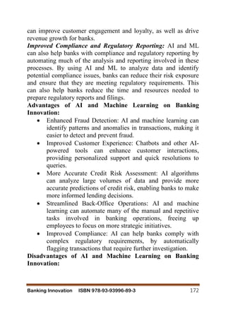 THE IMPACT OF ARTIFICIAL INTELLIGENCE AND MACHINE LEARNING ON BANKING ...
