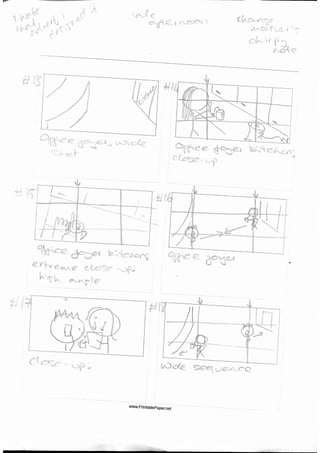 Storyboard - frames 13-18