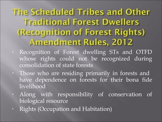 13. the scheduled tribes and other traditional forest dwellers act ...