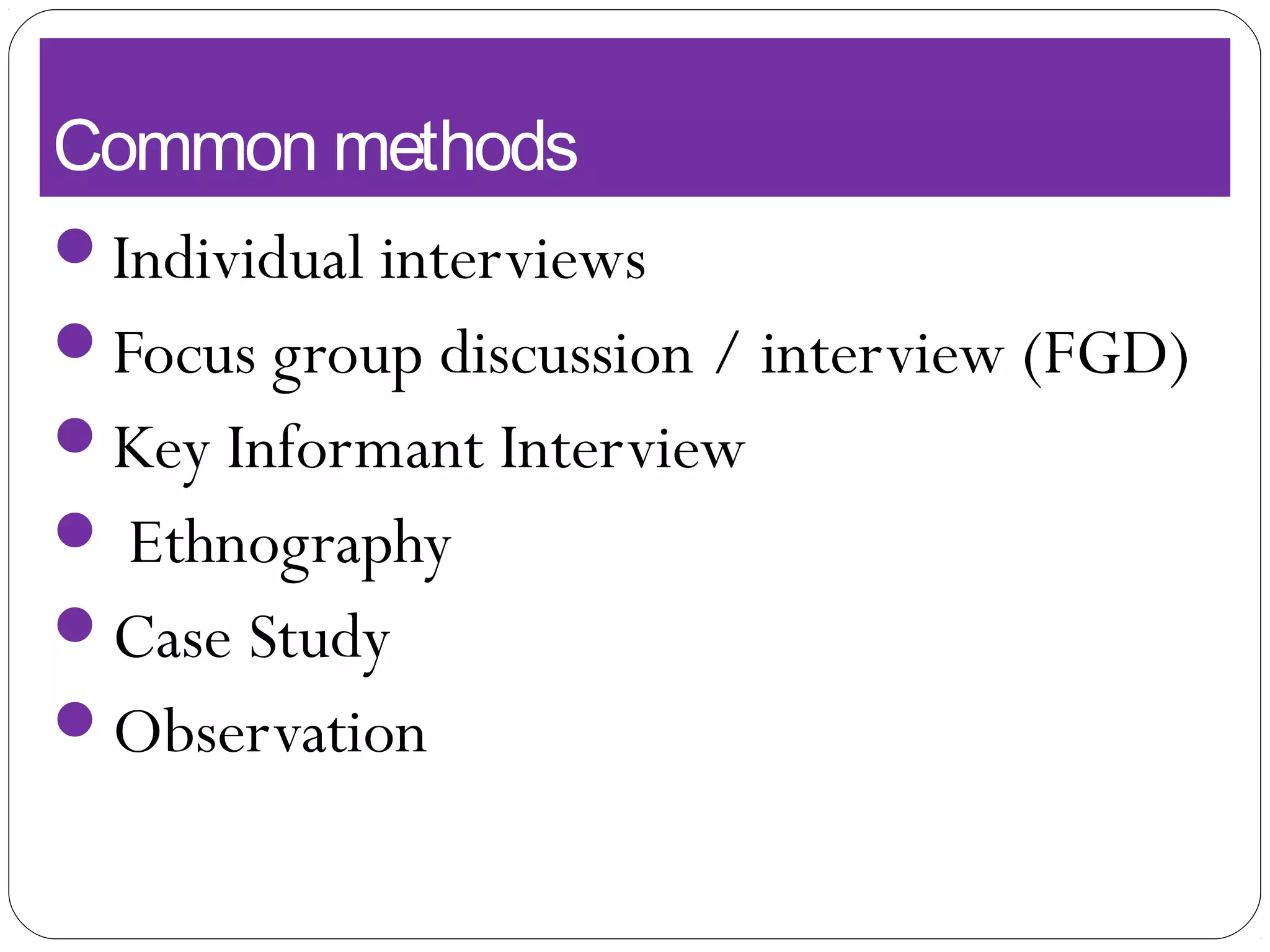 13. qualitative research | PPT