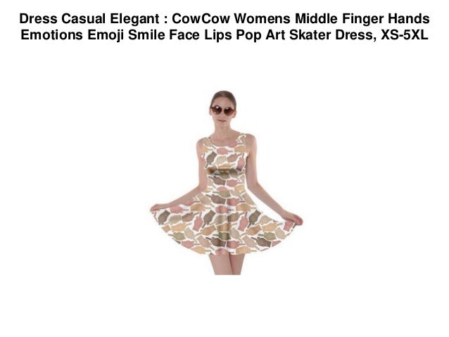 Dress Casual Elegant Cowcow Womens Middle Finger Hands Emotions Emo