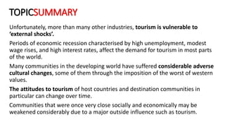 13.3 Global Interdependence: The development of international tourism ...