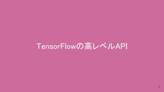 10
TensorFlowθߥ٥API
 