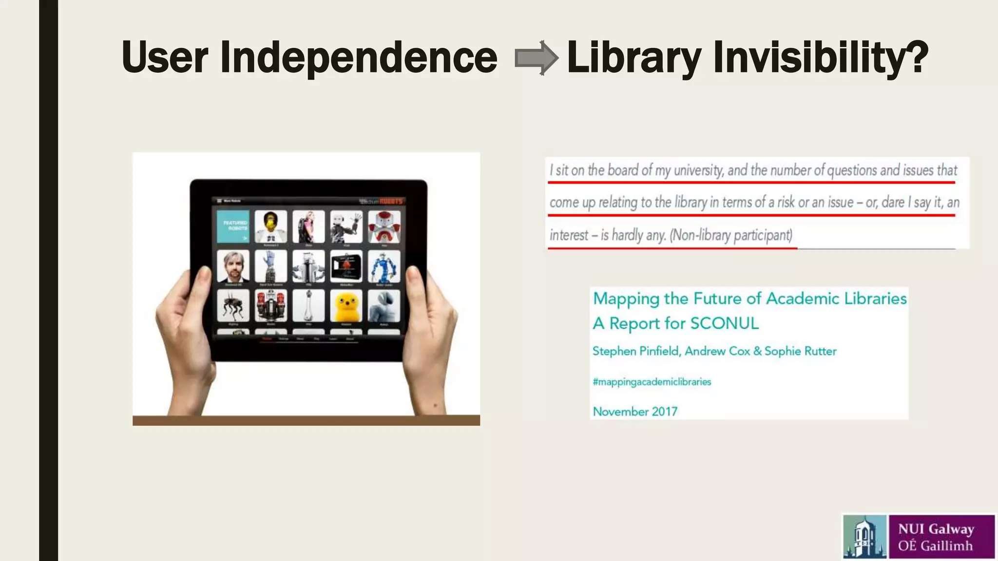 User Independence Library Invisibility?
 