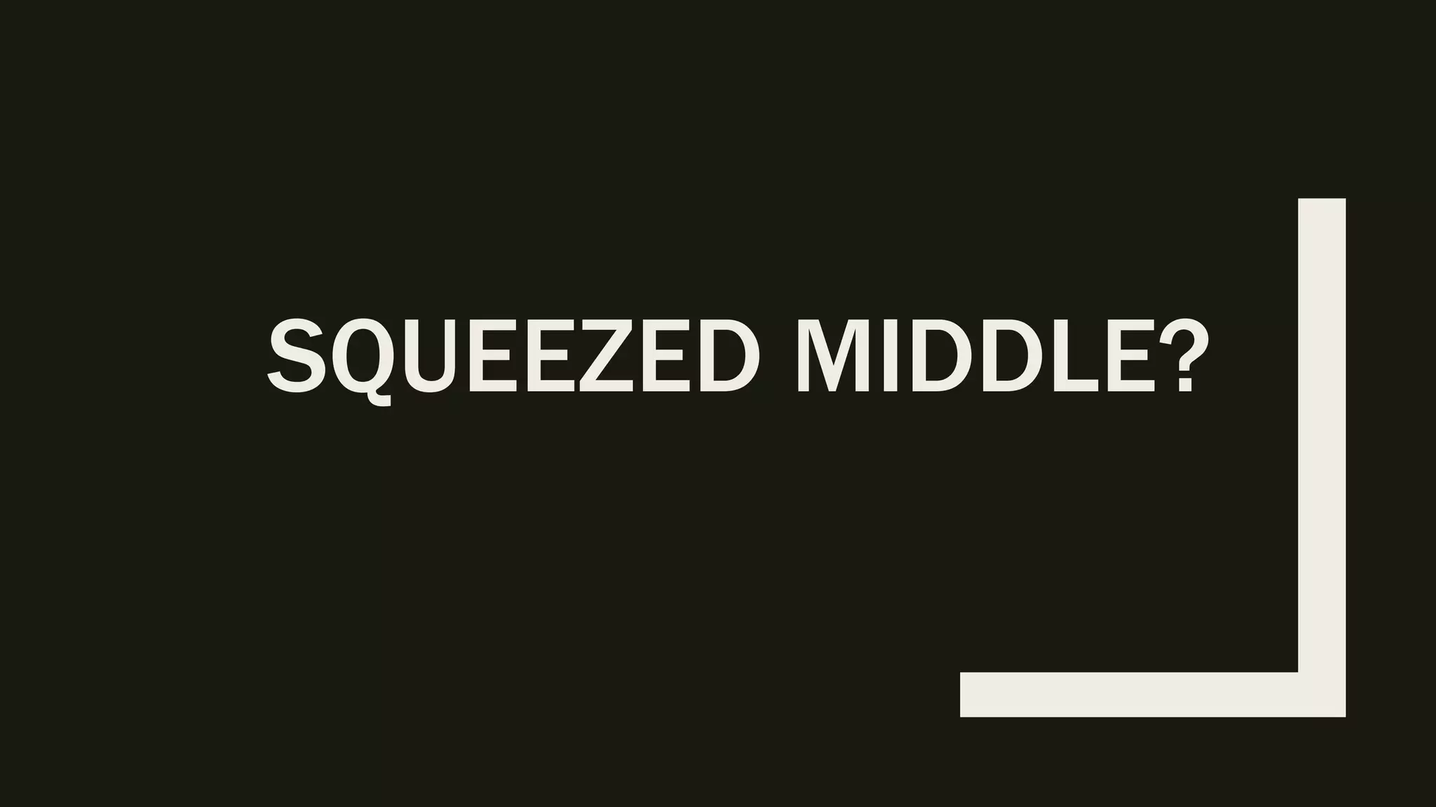 SQUEEZED MIDDLE?
 