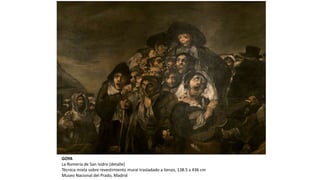 GOYA
La Romería de San Isidro (detalle)
Técnica mixta sobre revestimiento mural trasladado a lienzo, 138.5 x 436 cm
Museo Nacional del Prado, Madrid
 