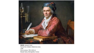 DAVID, Jacques-Louis
Portrait du médecin Alphonse Leroy
1783
Oil on canvas, 720 x 910 cm
Musée Fabre, Montpellier, France
 