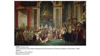 DAVID, Jacques-Louis
The Consecration of the Emperor Napoleon and the Coronation of Empress Joséphine on December 2, 1804
1806-07
Oil on canvas , 621 x 979 cm
Musée du Louvre, Paris
 