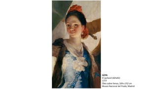 GOYA
El quitasol (detalle)
1777
Óleo sobre lienzo, 104 x 152 cm
Museo Nacional del Prado, Madrid
 