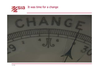 © SIA
.
It was time for a change
 