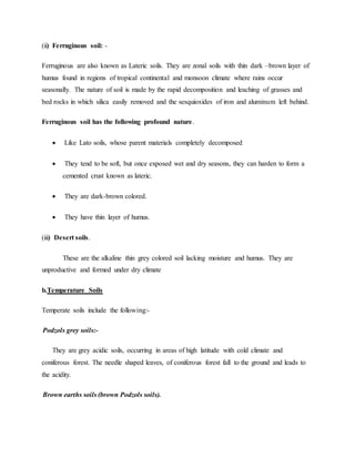 PHYSICAL GEOGRAPHY 1.5 -STUDY OF SOIL | DOCX