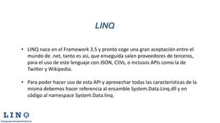 13-Unidad 2. Operaciones Linq | PPTX