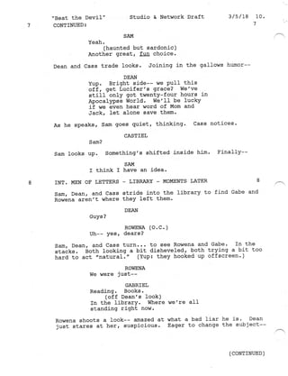 Supernatural 13.21 Beat The Devil Script | PDF