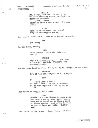 Supernatural 13.21 Beat The Devil Script | PDF