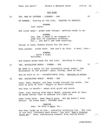 Supernatural 13.21 Beat The Devil Script | PDF