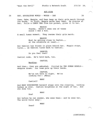 Supernatural 13.21 Beat The Devil Script | PDF