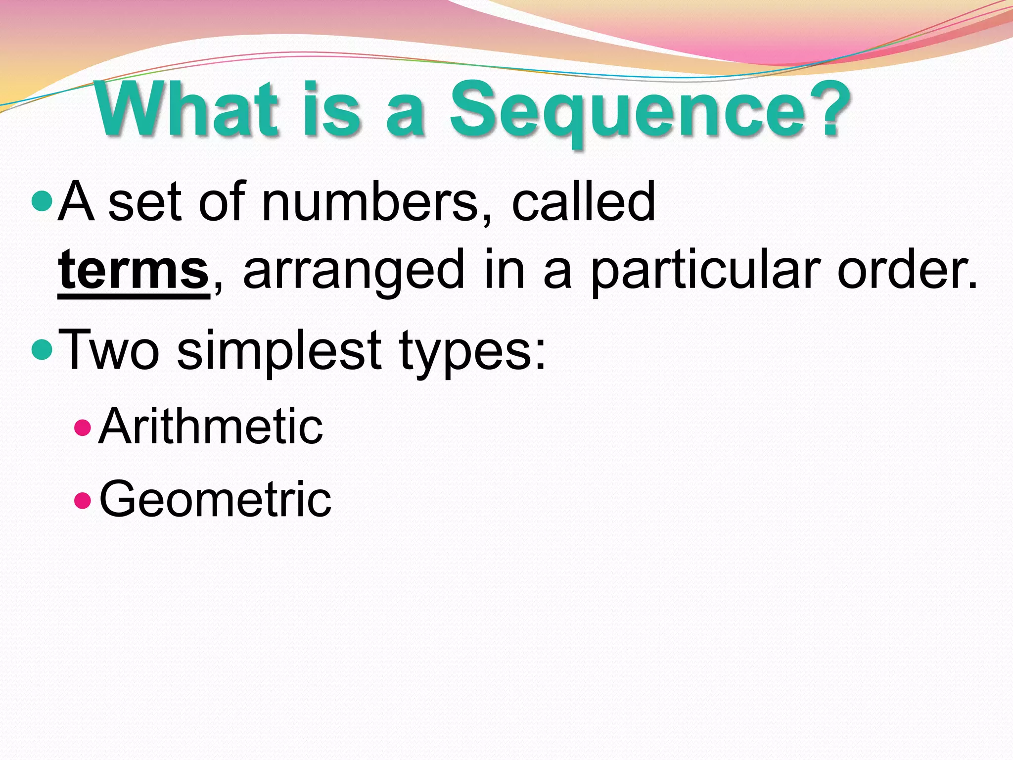 13 1 arithmetic and geometric sequences | PPTX