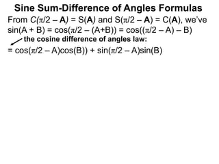 13. sum and double half-angle formulas-x | PPTX