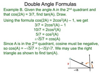 13. sum and double half-angle formulas-x | PPTX