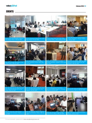 For more information, please write to sales.value@redingtonmea.com
February 2020 / 10
EVENTS
Palo Alto Networks Advance Endpoint
Protection Workshop, Ghana, 28th Jan
2020
Palo Alto Networks Level Up Africa
Partner Roadshow, Kenya, 9th & 10th
Jan 2020
Palo Alto Networks See What The Right
Next-Gen Firewall Can Do For You,
Uganda, 23rd Jan 2020
Oracle Integration Cloud Service work-
shop, Kenya, 21st Jan 2020
Palo Alto Networks See What The Right
Next-Gen Firewall Can Do For You,
Kenya, 30th Jan 2020
Oracle OPN 2020 Guidelines Embrace
The Change, Kenya, 14th Jan 2020
Oracle OPN 2020 and ERPHCM Over-
view Session, Nigeria, 28th Jan 2020
Palo Alto Networks Level Up Africa
Partner Roadshow, Ethiopia, 16th &
17th Jan 2020
Palo Alto Networks Threat Prevention,
Nigeria, 14th Jan 2020
Palo Alto Networks See What The Right
Next-Gen Firewall Can Do For You,
Ethiopia, 16th Jan 2020
Palo Alto Networks Partner Enable-
ment Session, Ghana, 29th Jan 2020
Palo Alto Networks Level Up Africa
Partner Roadshow, Uganda, 23rd & 24th
Jan 2020
Palo Alto Networks A More Secure
Campaign For Customers, Nigeria, 21st
Jan 2020
Palo Alto Networks More Secure Cam-
paign, Kenya, 29th Jan 2020
Oracle Management Cloud Sales
Specialist Solution Engineer workshop
Nigeria, 21st Jan 2020
Oracle Selling With Value Sales Skills
Training, Kenya, 28th & 29th Jan 2020
 