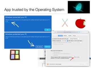 App trusted by the Operating System
 