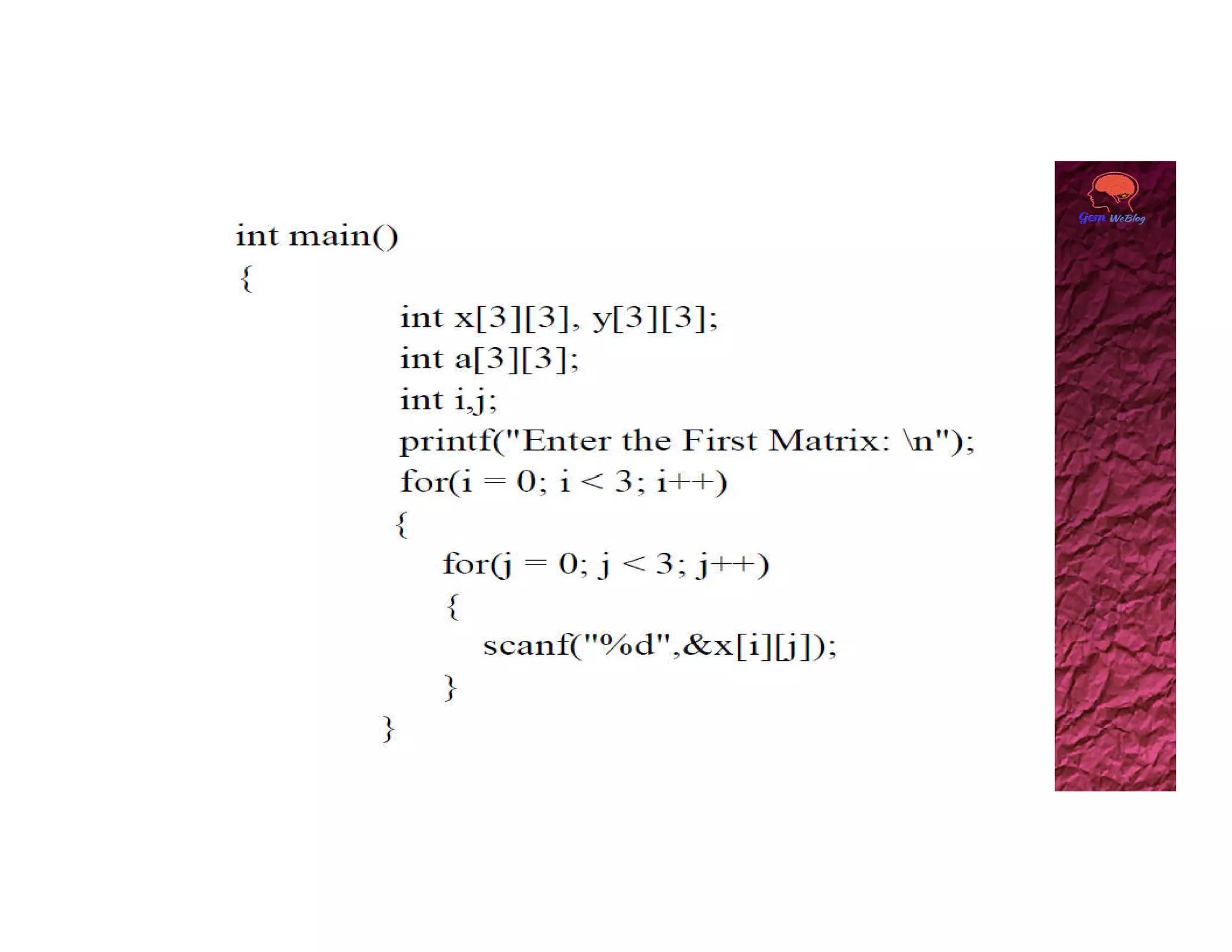 13. Pointer  and  2D array