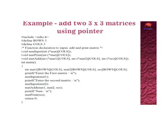 13. Pointer and 2D array | PPT