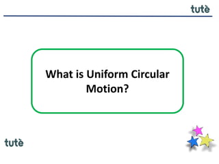 What is Uniform Circular
Motion?
 