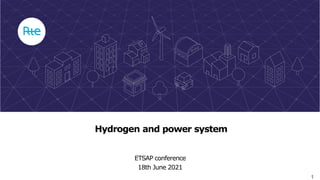 Hydrogen and power system
1
ETSAP conference
18th June 2021
 