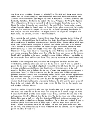 Daniel Ruling 13. Daniel 7 The Greatest Religious Power of the History | DOC
