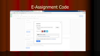 E-Assignment Code
 