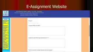 E-Assignment Website
 