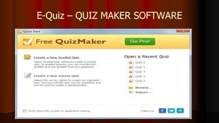 E-Quiz – QUIZ MAKER SOFTWARE
 
