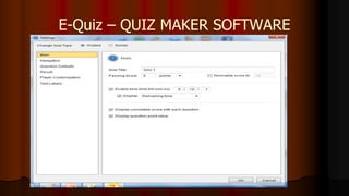 E-Quiz – QUIZ MAKER SOFTWARE
 