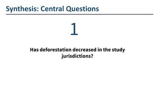 The State of Jurisdictional Sustainability: Synthesis for Practitioners and Policymakers