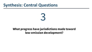 The State of Jurisdictional Sustainability: Synthesis for Practitioners and Policymakers