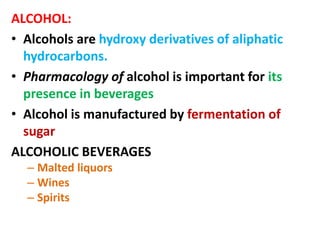 ALCOHOL & DISULFIRAM - PHARMACOLOGY | PPT