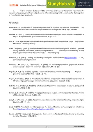 13. Effectiveness Of PowerPoint Presentation On Students Cognitive ...