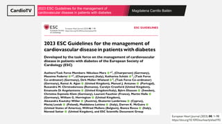 Magdalena Carrillo Bailén
2023 ESC Guidelines for the management of
cardiovascular disease in patients with diabetes
 