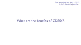 Principles of Health Informatics: Clinical decision support systems | PDF