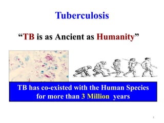 Tuberculosis
3
“TB is as Ancient as Humanity”
TB has co-existed with the Human Species
for more than 3 Million years
 