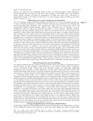 The Role of Community Health Workers in Bridging Gaps in Access to Care ...