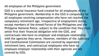 GSIS Benefits and Different Loan Applications REPORT.pptx